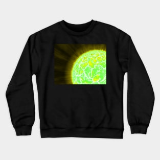 Exploding Sun Close-Up - Yellow Crewneck Sweatshirt